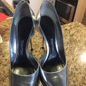 Silver Tom Ford Pumps